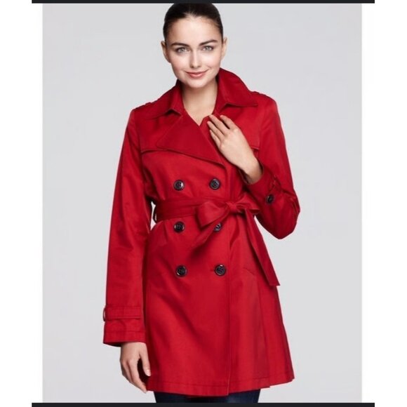 Jones New York Women Red Double Breasted Coat Size XXL - Picture 1 of 11